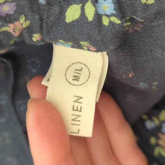 Loose Linen Pants, Dusky Florals, Women's Size M/L - Picture 10 of 15